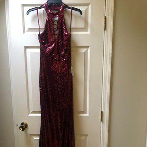 Long sequin evening gown